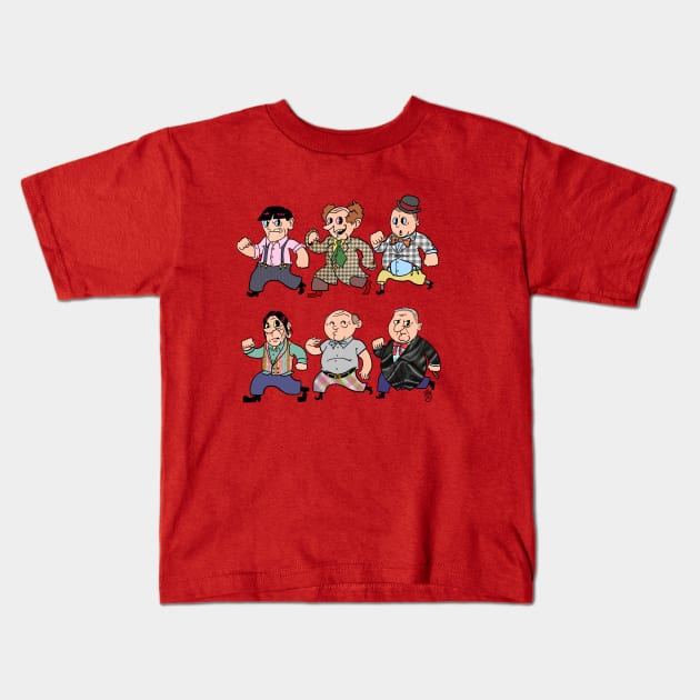 The 6 Three Stooges Kids T-Shirt by TristanYonce